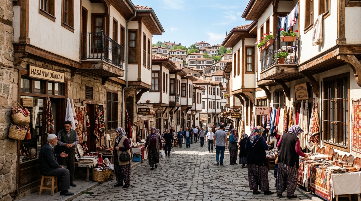 Beypazarı’nın ahşap detaylı geleneksel evleri